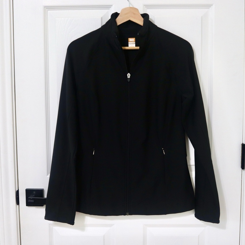 Lucy tech black Women's Zip-Front Jacket, athletic, dry fit,sporty, lightweight